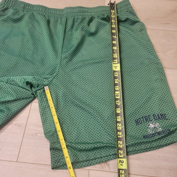 Mens Pro Edge Notre Dame Fighting Irish Green Mesh Gym Shorts Sz 2XL - Picture 3 of 6